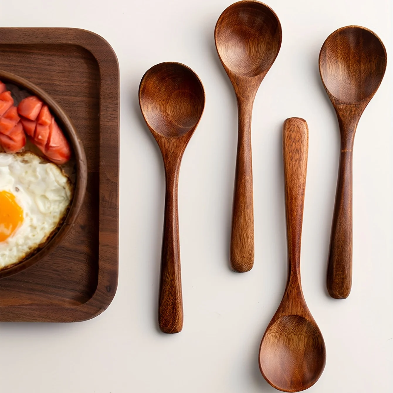 Kitchen Gadgets Modern - مجموعة ملاعق خشبية عصرية قابلة لإعادة
