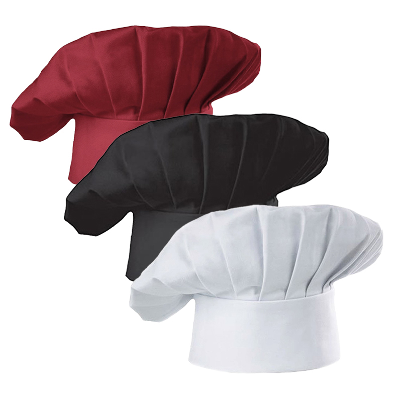 Kitchen Gadgets China - 3 قطع قبعات طهاة بيضاء بارتفاع