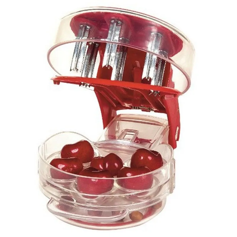 Kitchen Gadgets Novelty - أداة إزالة نوى الكرز ذات 6