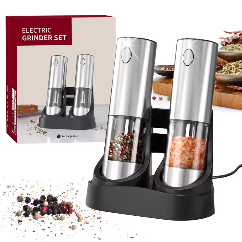1/2 قطعة مطحنة الملح والفلفل ا - مراجعة Kitchen Gadgets Electric وسعره